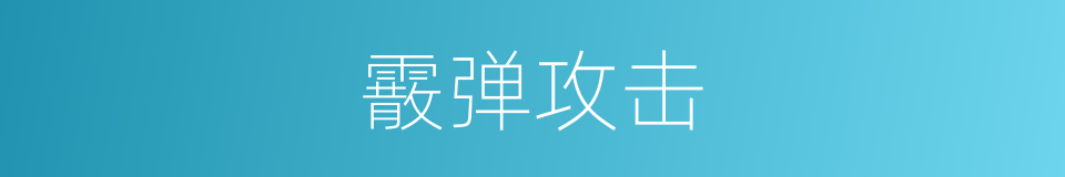 霰弹攻击的同义词