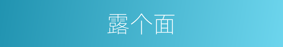 露个面的同义词