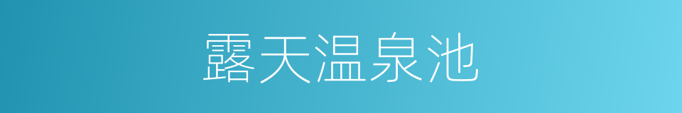 露天温泉池的同义词
