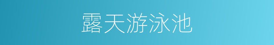 露天游泳池的同义词