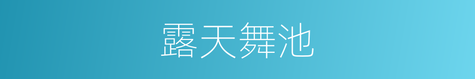露天舞池的同义词
