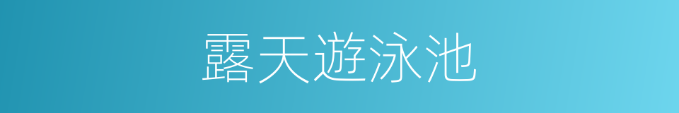 露天遊泳池的同義詞