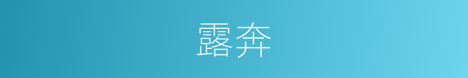 露奔的同义词