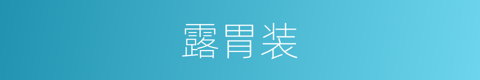 露胃装的同义词