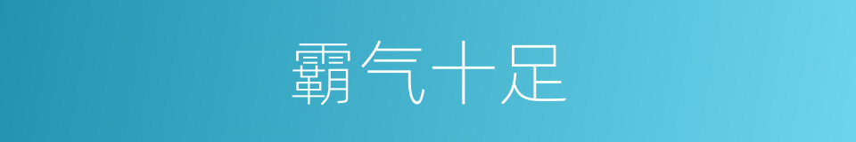 霸气十足的意思