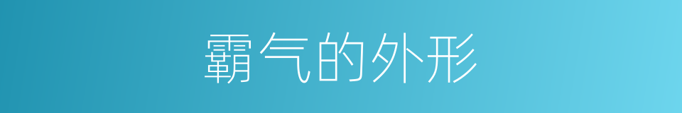 霸气的外形的同义词