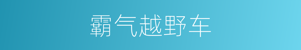 霸气越野车的同义词