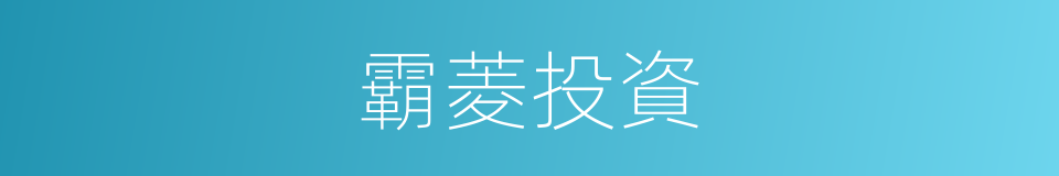 霸菱投資的同義詞