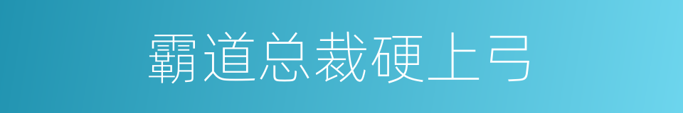 霸道总裁硬上弓的同义词