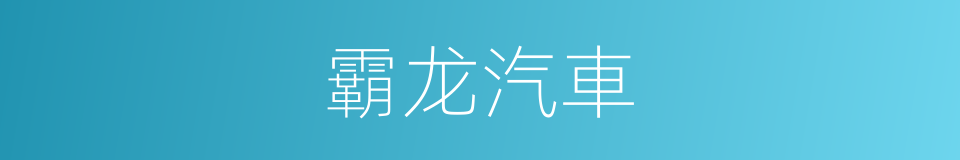 霸龙汽車的同義詞