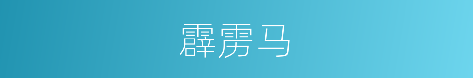 霹雳马的同义词