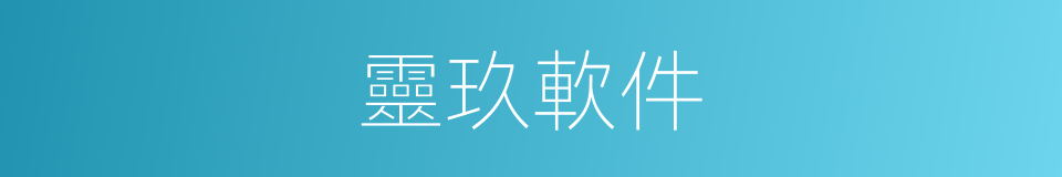 靈玖軟件的同義詞