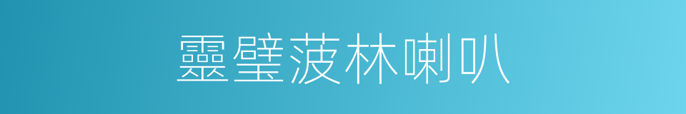 靈璧菠林喇叭的同義詞