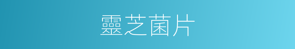 靈芝菌片的同義詞