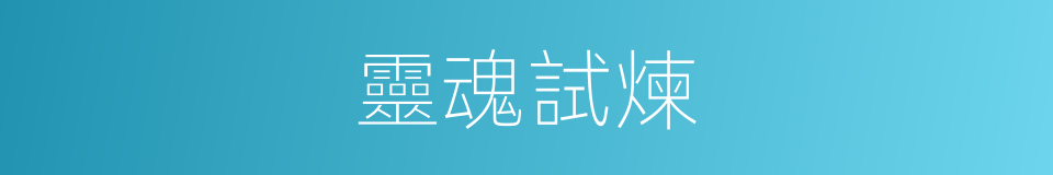 靈魂試煉的同義詞