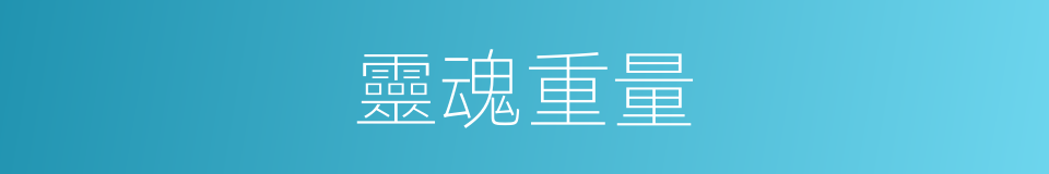 靈魂重量的同義詞