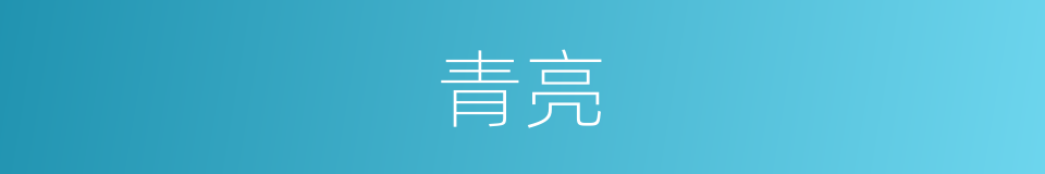 青亮的同义词