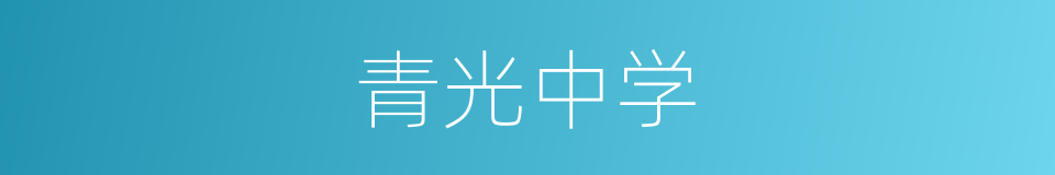青光中学的同义词