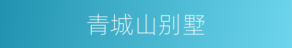 青城山别墅的同义词