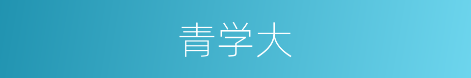 青学大的同义词