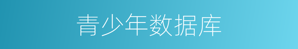 青少年数据库的同义词