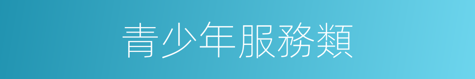 青少年服務類的同義詞