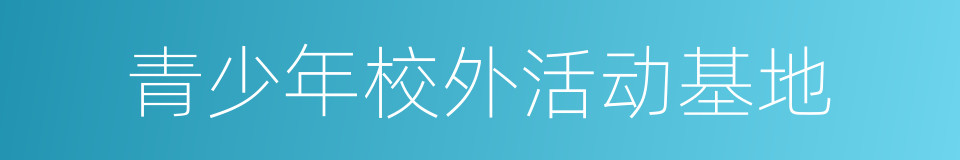 青少年校外活动基地的同义词