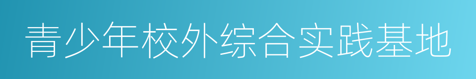 青少年校外综合实践基地的同义词