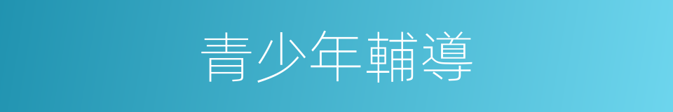 青少年輔導的同義詞