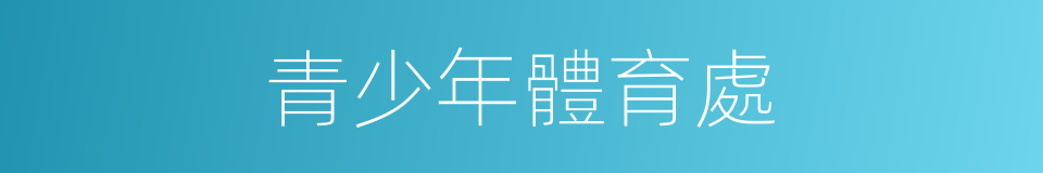 青少年體育處的同義詞