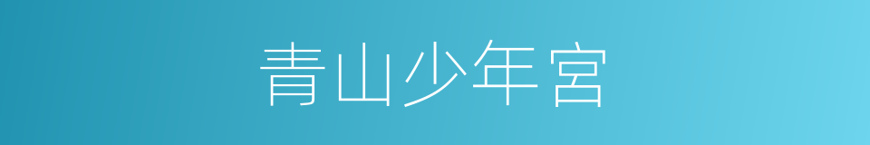 青山少年宮的同義詞