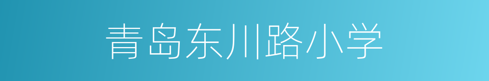 青岛东川路小学的同义词