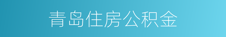 青岛住房公积金的同义词