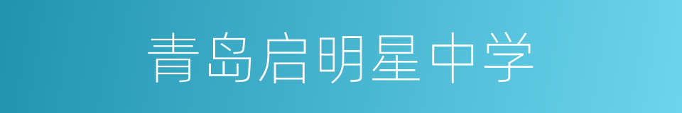 青岛启明星中学的同义词