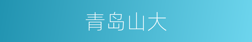青岛山大的同义词