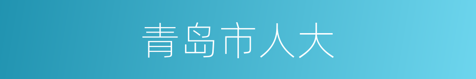 青岛市人大的同义词