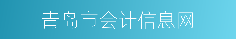 青岛市会计信息网的同义词
