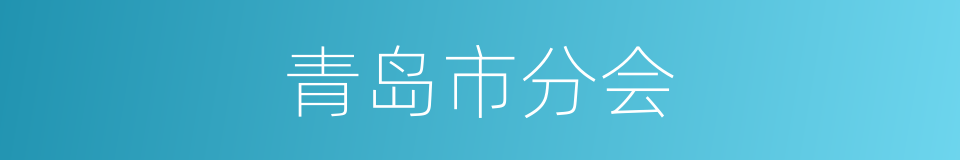 青岛市分会的同义词