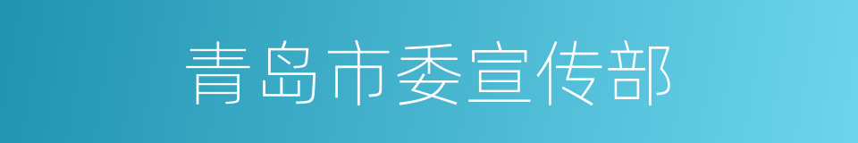 青岛市委宣传部的同义词