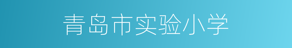 青岛市实验小学的同义词