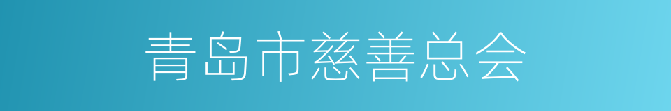 青岛市慈善总会的同义词