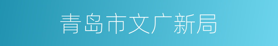 青岛市文广新局的同义词