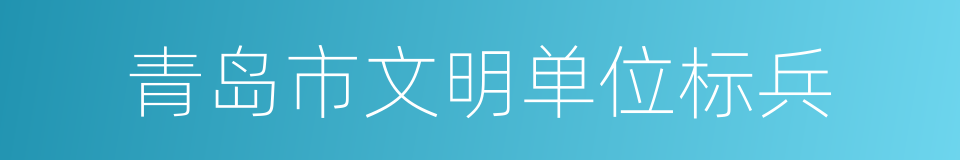 青岛市文明单位标兵的同义词