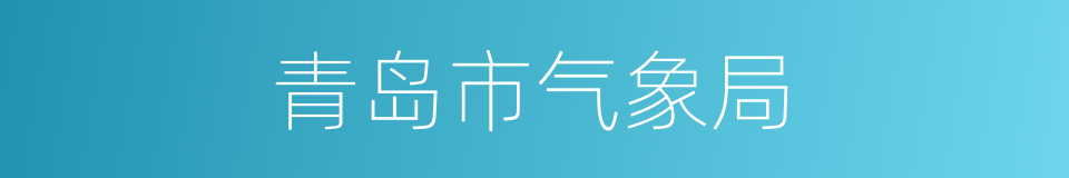 青岛市气象局的同义词