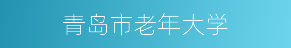 青岛市老年大学的同义词