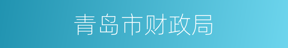 青岛市财政局的同义词