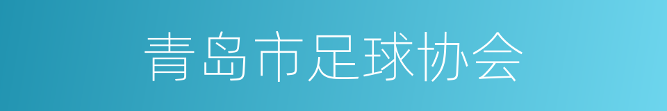 青岛市足球协会的同义词