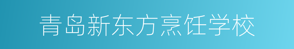 青岛新东方烹饪学校的同义词