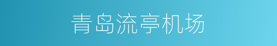 青岛流亭机场的同义词