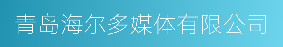 青岛海尔多媒体有限公司的同义词